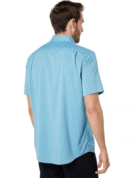 Спортивная рубашка с принтом с коротким рукавом Southern Tide синяя