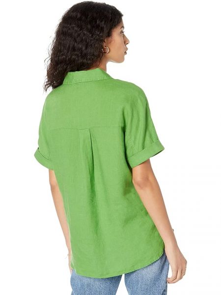 Рубашка Mango зеленая