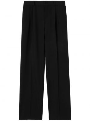 Plisované voľné nohavice Burberry čierna
