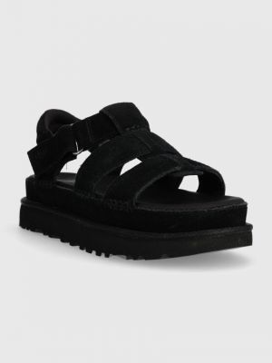 Semišové sandály na platformě Ugg černé