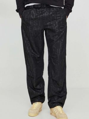 Jednobarevné kalhoty Calvin Klein Jeans černé