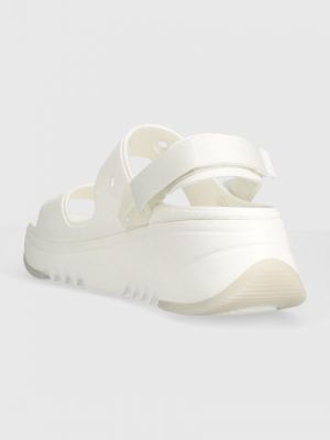 Sandale cu platformă Crocs alb