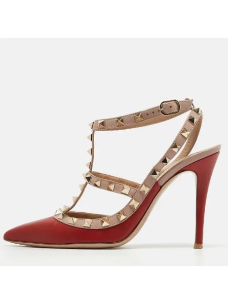 Calzado de cuero retro Valentino Vintage rojo