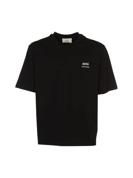 Jersey t-shirt aus baumwoll Ami Paris schwarz