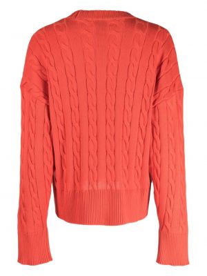 Sweter bawełniany Bally pomarańczowy