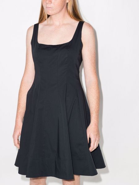 Mini robe à col carré Staud noir