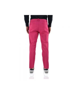 Pantalones chinos con botones de algodón Dsquared2 rosa