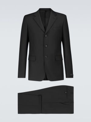 Вълнен костюм от мохер Prada черно
