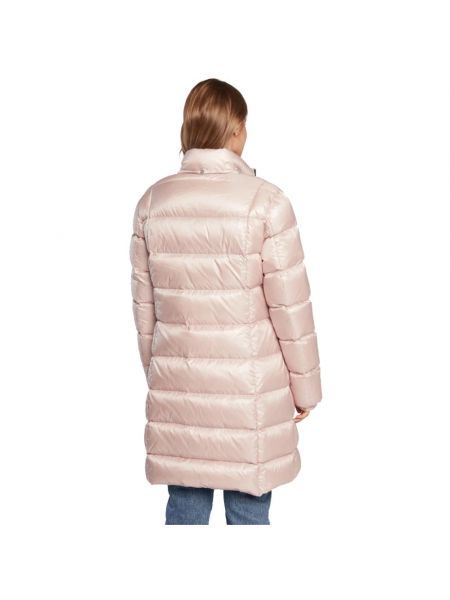 Abrigo de invierno con plumas con capucha de plumas Refrigiwear rosa