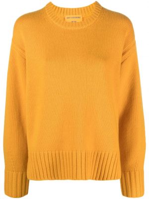 Sweter z kaszmiru z okrągłym dekoltem Guest In Residence żółty