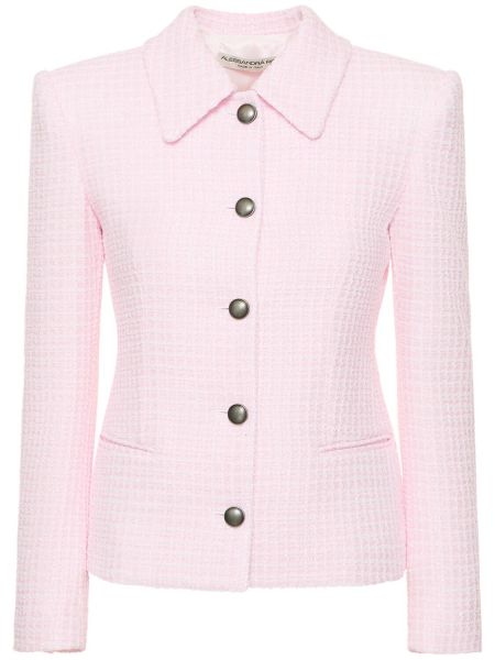 Tweed jakke Alessandra Rich pink