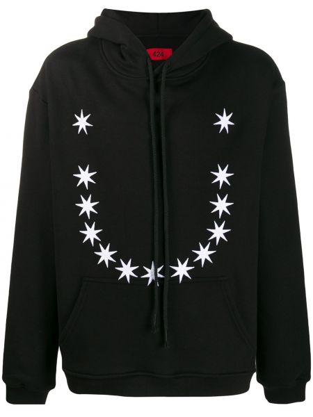 Sudadera con capucha de estrellas 424 negro
