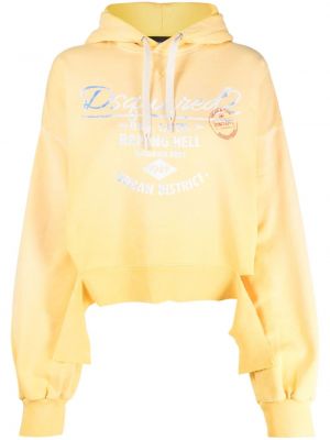 Jersey hoodie mit print Dsquared2 gelb