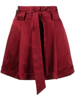 Plisirane kratke hlače Michelle Mason rdeča