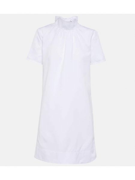 Βαμβακερή φόρεμα Staud λευκό