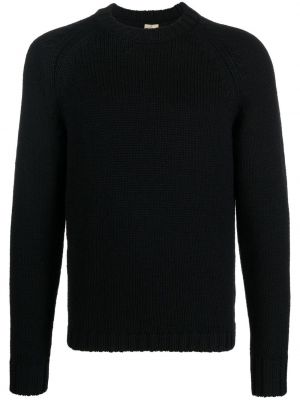 Пуловер с кръгло деколте Ten C черно