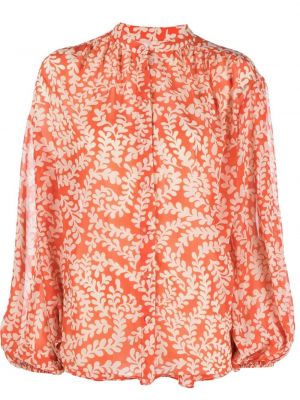 Trykt bluse Dvf Diane Von Furstenberg oransje