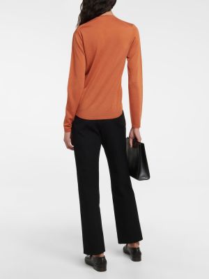 Jersey de lana de tela jersey Max Mara naranja