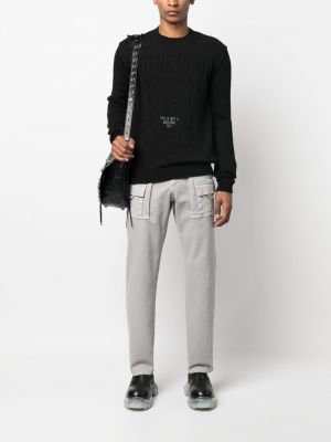 Medvilninis megztinis Moschino juoda