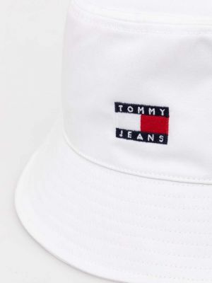 Pamučni šešir Tommy Jeans bijela