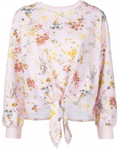 Jersey de flores con estampado de tela jersey Cinq A Sept rosa