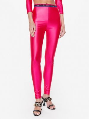 Slim fit legíny Versace Jeans Couture růžové