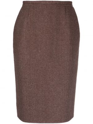 Spódnica ołówkowa Christian Dior brązowa