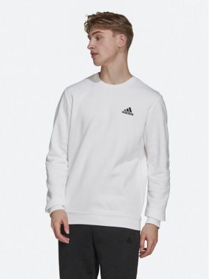 Hanorac din fleece Adidas alb