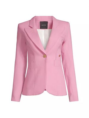 Однобортный шерстяной пиджак Duchess Smythe розовый
