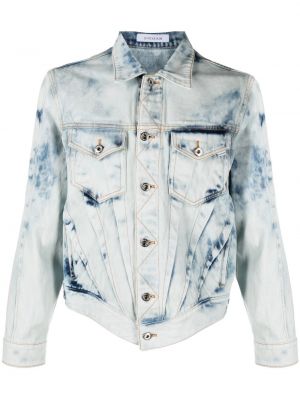 Jeansjacke mit plisseefalten Juntae Kim blau