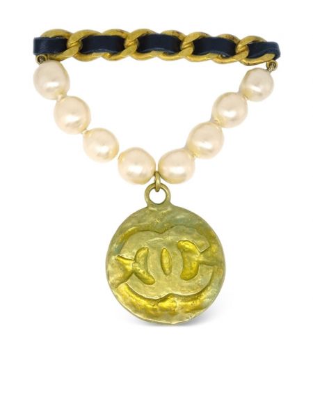 Narukvica sa perlicama Chanel Pre-owned zlatna