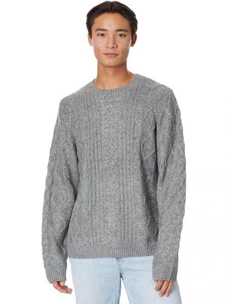 Твидовый свитер Lucky Brand серый