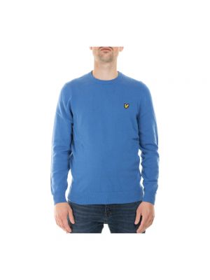 Sweter z długim rękawem Lyle & Scott niebieski