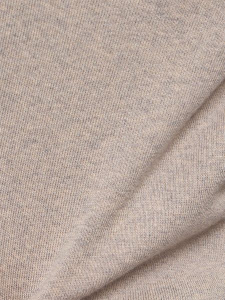 Kaschmir maxikleid aus baumwoll Extreme Cashmere beige