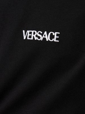 Jersey pamut póló Versace fekete