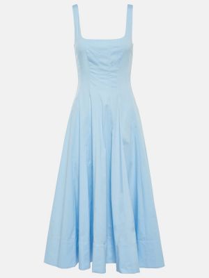 Plisované midi šaty Staud modré