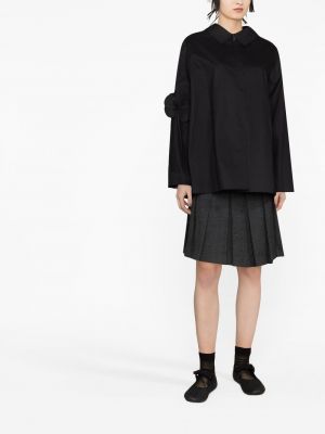 Geblümt mantel aus baumwoll Cecilie Bahnsen schwarz