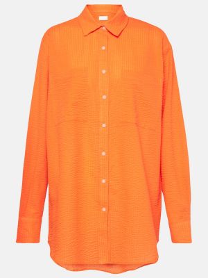 Camicia di cotone trasparente Jade Swim arancione