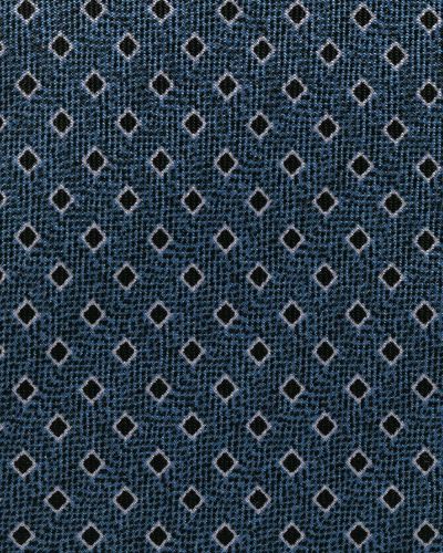 Corbata de seda de tejido jacquard Brioni azul