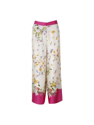 Spodnie w kwiatki Anna Molinari różowe