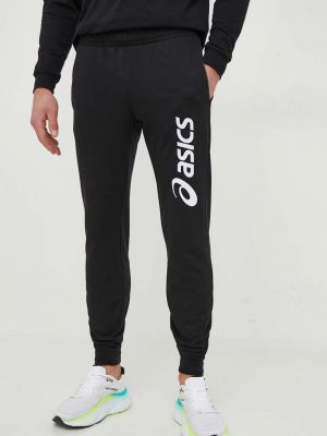 Spodnie sportowe z nadrukiem Asics czarne