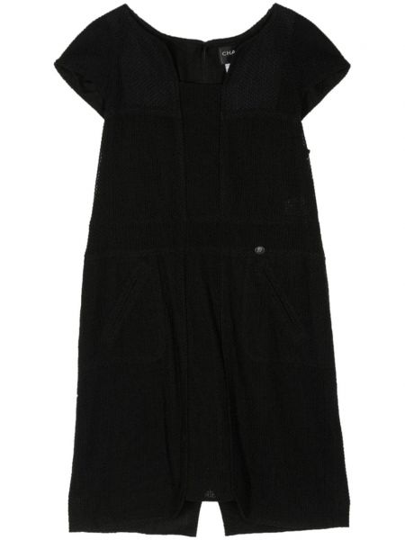 Mini robe en coton Chanel Pre-owned noir