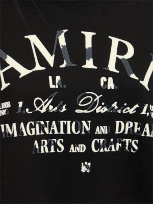Camiseta de algodón de tela jersey Amiri negro