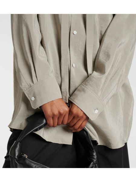 Camicia di seta Lemaire grigio