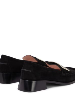 Pantofi loafer din piele de căprioară Roger Vivier negru