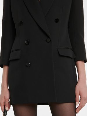 Mini robe en laine Saint Laurent noir