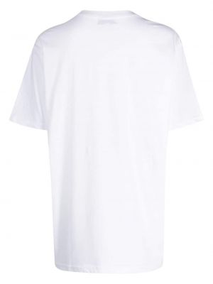 T-krekls ar apdruku ar apaļu kakla izgriezumu Collina Strada balts