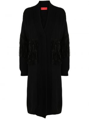 Kašmírový kabát s třásněmi Wild Cashmere černý