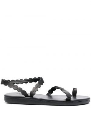 Nahka nauhalliset sandaalit Ancient Greek Sandals musta