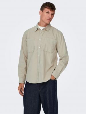 Relaxed fit marškiniai kordinis velvetas Only & Sons